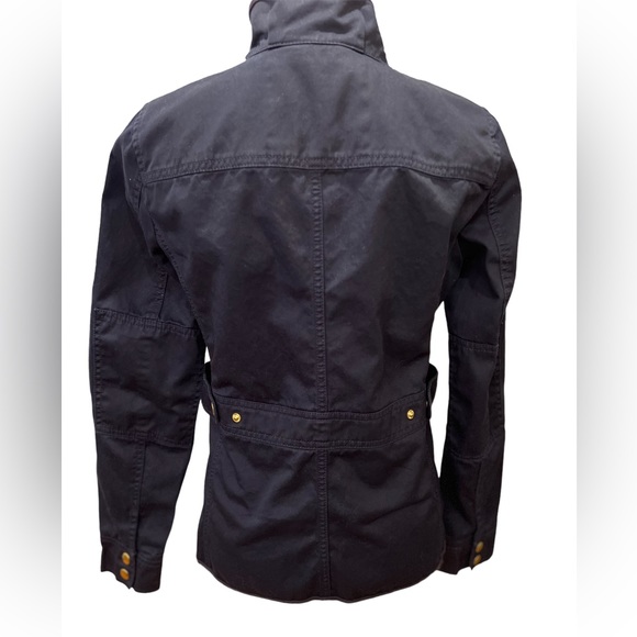 J. Crew Women’s Jacket Size XS Downtown Field Utility Navy Blue with Gold Snaps - Picture 5 of 13